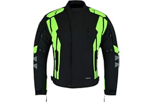 RIDEX Hivis CJ7 Mens Motorbike Motorcycle Waterproof Jacket Protection