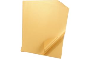 Donindis 50 Blatt DIN A4 Perglanz-Papier Gold-Metallic, Bastelpapier mit Perlmutt-Schimmer, 120 g/m²