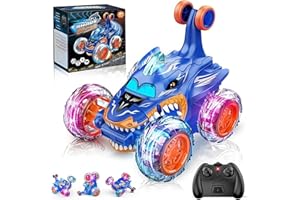 XUNIVERS Macchina Telecomandata Giochi per Bambini,Macchinina Radiocomandata Auto RC Giochi Regalo,Giocattoli Bambino 3-9 Anni Monster Truck,Giocattolo per Auto Telecomandata Acrobatica per bambini
