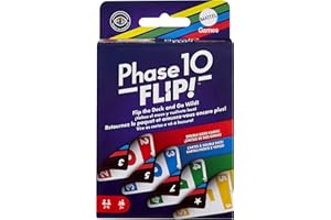 Mattel Games Phase 10 Flip Kartenspiel, Kartenspiel für die ganze Familie mit beidseitig bedruckten Karten, mit speziellen Farbphasen für 2 bis 6 Spieler, HYN12