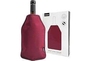 VINAK - Manchon refroidisseur XPERT | Rafraîchisseur pour bouteilles de vin | Gel de qualité non-frost | Fabriqué avec 5 couches isolantes | Bande élastique anti-chute inférieure (XPERT Bordeaux)