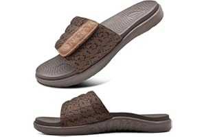 ONCAI Ciabatta Uomo per Spiaggia e Piscina Punta Aperta Estiva Sandalo Supporto per arco Pantofole Suola in Schiuma Adulto Sandali Taglia 40-49