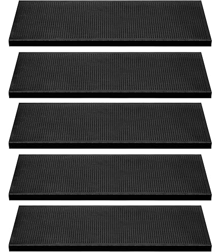 JSSEVN Trapmat, moderne, eenvoudige massief houten trapmatten, lijmvrije zelfklevende polyester matten, huis lichtgevende traptrapmatten met klaverpatroon (donkergrijs, set van 15, 27,5 inch x 8,6 inch JSSEVN Trapmat, moderne, eenvoudige massief houten trapmatten, lijmvrije zelfklevende polyester matten, huis lichtgevende traptrapmatten met klaverpatroon (donkergrijs, set van 15, 27,5 inch x 8,6 inch
