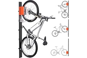 monTEK Automatic Lift Bike Rack, Vertical Bike Wall Mount, Heavy-Duty Bike Storage for E-Bikes, MTB & Road Bikes Up to 32kg, Effortless Lifting, Wall Mounted Bike Rack for Garage Shed