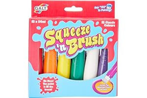 Galt Toys, Squeeze 'n Brush - 12 Classic Colours, Brush Tipped Paint Pens, Ages 3 Years Plus
