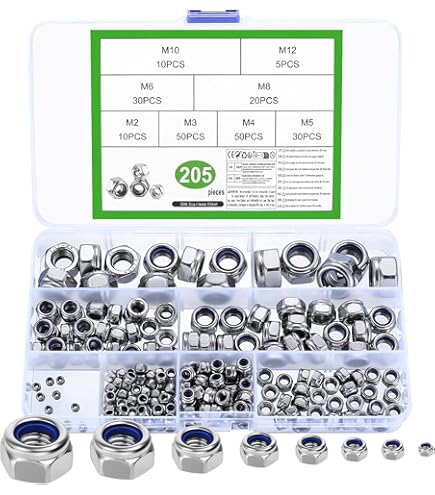 Hutmuttern Sortiment 150 Tlg. Metrisch Muttern M3,M4,M5,M6,M8
