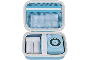 CASMILEE Kinderkamera Tasche, Sofortbildkameras Schutzhülle für VTech KidiZoom Print Cam/ für Gofunly/ für HiMont/ für ASTGMI/ für GREENKINDER/ für CalineGam Digital Kamera, für Druckpapier -Nur Hülle-Blau