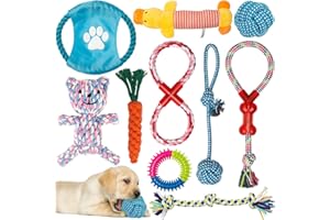 Labeol Puppy Toys from 8 Weeks Dog Toys Interactive Puppy Chew Toys 10Pcs Indestructible Tough Dog Rope Toys Natural Cotton Small Dog Toys for Small Puppy and Medium Dogs