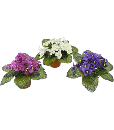 4 Stück Künstliche Blumen Im Topf - Realistische Deko Für Zuhause & Garten