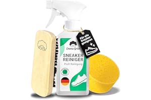 ‎EMMA GRÜN Emma Grün® Sneaker Cleaner Reinigungsset 250ml [Bürste + Schwamm] - Nachhaltiges Schuhpflege Komplettset - Schuhputzsets Sneaker Reiniger Weiß - Schuhreiniger Schuhpflegeset - Shoe Cleaning Kit