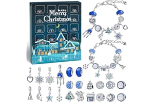 Raoclay Calendrier de l'avent Bijoux 2023, Calendrier de l'avent Fille Enfant, Bracelet Enfant Fille Fabrication Bijoux Enfant, Calendrier de Noël Cadeau pour Enfant Fille Ado 5 6 7 8 9 10 11 12 Ans