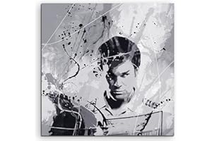 PAUL SINUS ART Dexter Morgan I Art 60 x 60 cm – Tableau sur toile prêt à être monté sur châssis directement de l'artiste