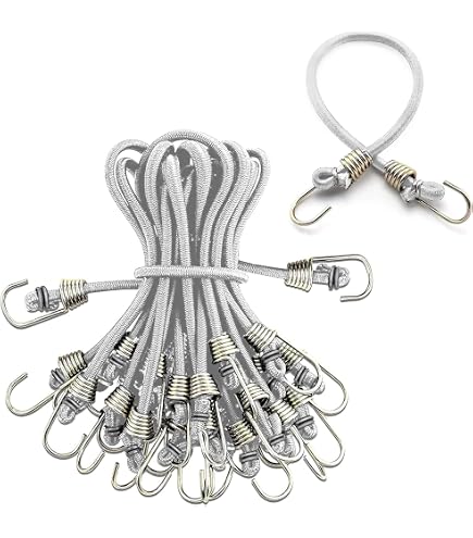 Boutihao 10 Pezzi Ganci per Tende da Campeggio a S, Gancio per Tendalino Camper, Occhielli Universali