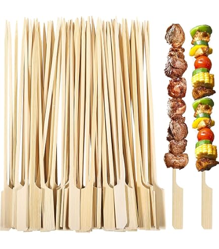 1000 Brochettes En Bambou 12cm SINJEUN - Piques Plateaux Burger, Fruits, Brochettes Barbecue Et Cocktails