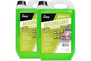 LUCCY Anticongelante Coche 30% Protección -18ºC Verde - 10 Litros - Líquido Refrigerante Profesional para Vehículos Fórmula Orgánica Long Life
