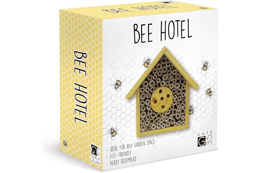 Eco-Friendly Bee House Hotel - Insect Nest Box for Gardens and Yards