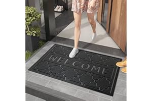 COLOR&GEOMETRY Color G Wycieraczka pod drzwi wejściowe, antypoślizgowa, do przedpokoju, na zewnątrz i do wnętrz, 60 x 120 cm, czarno-szara