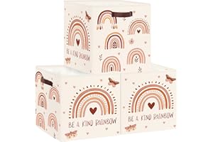 Clastyle Tęczowa kostka pudełka do przechowywania boho Kallax pudełko na półki dla rodziców kosze do przechowywania na książki, ubrania, organizer na zabawki, motyl, 30 x 30 x 30 cm