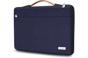 TECOOL 16-calowe etui na laptopa do MacBooka Pro/Max 16 M1 A2485 A2141 2021-2019, 16" Lenovo Thinkbook Thinkpad Ideapad Huawei Matebook HP Dell, torba z uchwytem, ciemnoniebieski