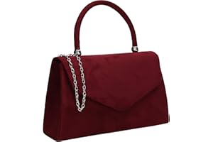 SwankySwans Kendall Suede Envelope Party Prom Clutch Bag, Sac