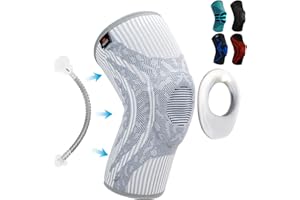 INDEEMAX Knee Support, Knee Support with Side Stabilisers & Patella Gel Pad, Compression Knee Support for Men and Women, Relieves Knee Pain, ACL, Meniscus Tear, Arthritis