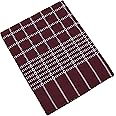 THARUNSHA ELITE Single Size 100% Cotton Blanket/Solapur Chaddar/Cotton Bedsheet/Maroon Color (60x90 inches) Set of 1