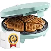 Bestron Heart Shaped Waffle Maker, Retro Design Waffle Maker, Non-Stick Coating, Sweet Dreams Collection, 700 Watts, Colour:
