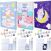 Mini Peinture Par Numéros - Kit DIY 20x20cm Avec Cadre Lion Art Déco