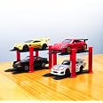 Garage64 1/64 Scale 2 Tier Car Lift Diecast Garage Diorama Accessory for Hot Wheels, Matchbox, Greenlight – Two-Tier Display 