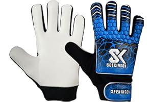 Seekingon Goalkeeper Gloves Kids, Children, Football Training Gloves with Premium Grip, Weather-resistant, Breathable, Latex Goalie Gloves Sizes 4/5/6/7