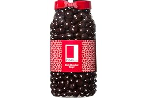 Rita Farhi Dark Chocolate Covered Ginger in a Gift Jar - Chocolate Gift - 850 g - New Palm Oil Free Recipe