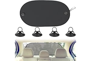 MOAZIFI 100x50 cm Sonnenschutz Heckscheibe Auto, Sonnenschutz Auto Baby, mit 4 Hochleistungs-Saugnäpfen, Sichtschutz Fenster, Mesh Heckscheibenblende, UV Schutz Hinterfenster für Kinder & Haustiere