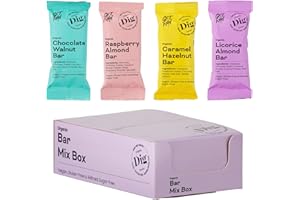 ‎DIG Dig/Get Raw - Bar/Riegel Mix Box - Snacks aus biologischen, natürlichen Zutaten - Vegan, glutenfrei und raffiniert, zuckerfrei (12x42g) - Ein toller Snack für Partys, Firmen, Tagungsräume