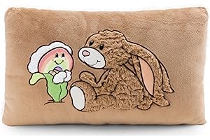 NICI Kissen Hase Lopino 43x25cm - braun - Flauschiges Kuscheltierkissen für Jungen, Mädchen, Babys und Kuscheltierliebhaber, ideal für Zuhause, Kindergarten oder unterwegs | 62335