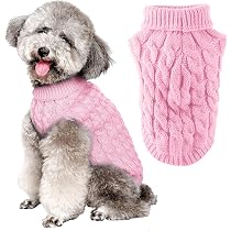 Lelepet Hundepullover Strickware | Rollkragen Für Große Hunde | Warmes Winter-Outfit XS Bis 2XL