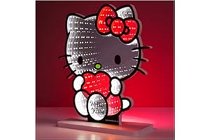 Get Trend Hello Kitty Sanrio 3D LED Lights, Kawaii Infinity Mirror USB Plug in, Cool Room Decor & Home Decoration Night Light, Anime Gifts for Her (Multi Hello Kitty)