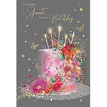 Cherry Orchard Auntie Happy Birthday Card Gorgeous Bright And Colourful - View #5