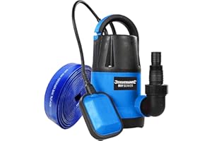 CASTLE HOT TUBS Submersible Water Pump 250w + 5m Hose Hot Tub Spa Fast 5000 LTR/hr Flow Silverline DIY