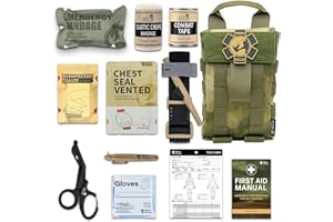 RHINO RESCUE IFAK Botiquin de Primeros, Tactico First Aid Kit Militar Molle Medicina EMT Survival Trauma Kit Auxilios (Atacs)