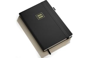 DeDe Bee Agenda 2025 2026 Settimanale Diario Scuola A5 Planner, 18 Mesi da Luglio 2025 a Dicembre 2026 (Nero)