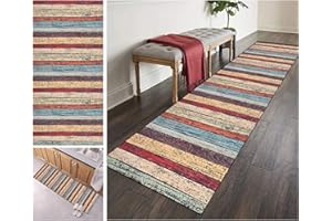 ZVEZVI Teppich Läufer Flur Küche rutschfest Waschbar Bunt Lange Vintage 80x250cm Kücheläufer Teppichläufer Polyester Meterware Anpassbar (80x250cm, Color#3)