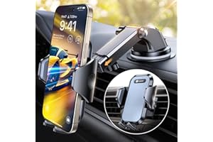 VICSEED 2025 BEST [Rally Racing-Grade] Car Phone Holder for Cars [88+LBS Strongest Suction] 3In 1 Dashboard Windscreen Vent Mobile Phone Holder for Car [Big phone & Thick Case Friendly] for iPhone Samsung