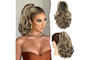 ‎SOFEIYAN Sofeiyan Pferdeschwanz Verlängerung 28cm Klaue Clip in Pferdeschwanz Haarverlängerungen Kurz Lockig Gewellt Pferdeschwanz Extensions Synthetisches Haarteil für Frauen
