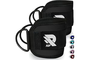 R2F RIGHT TO FIGHT R2F Ankle Straps for Cable Machine Attachments - (Pack of 1 & 2) Fitness Straps Gym Cuffs for Kickbacks, Glute Workouts, Leg Extensions, Curls, Booty Hip Abductors Exercise for Men and Women