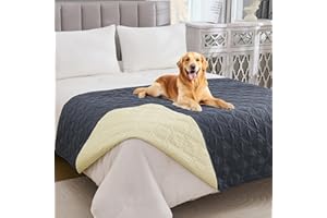 GUCHUANG BEDDING Guchuang Waterproof Dog Blanket for Bed, Anti-Slip Dog Blankets Washable, 172x208 cm Soft Waterproof Sofa Cover Scratch Dirty and Fur Resistant for Couch and Bed Furniture, Grey