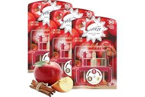 TOPLINE 3Volution Plug in Refills Bundle - Pack of 3 Limited Edition Spiced Apple 3 Scents Refills, Air Fresheners for Home with Card. Festive Room Fragrance for Christmas Stocking Fillers. Odour Eliminator