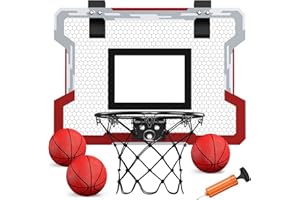 QDRAGON Mini Canasta Baloncesto Interior, Tableros de Baloncesto Basketball Hoop con 3 Pelotas para niños, niñas, Infantil y Adultos