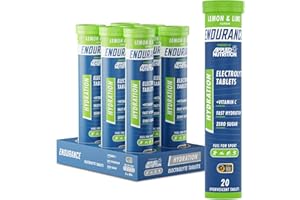 Applied Nutrition Endurance Hydration - Tabletas de electrolitos de hidratación – 400 mg de electrolitos por porción – 120 tabletas efervescentes, sin azúcar, bajas en calorías, vitamina C añadida