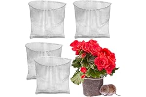 shallyong 4 sztuki ochrony korzeni, ochrona korzeni ze stali nierdzewnej, odporny na norniki kosz do sadzenia, ochrona korzeni roślin, kosz z drutu do norników (35 x 35 cm)