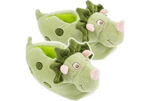 alles-meine.de GmbH Plüsch Hausschuhe Design & Größe wählbar z.B. Dinosaurier/Dino/Drache - Größe 20-47 EU schön warm Kuschel - für Kinder & Erwachsene - ABS Sohl..